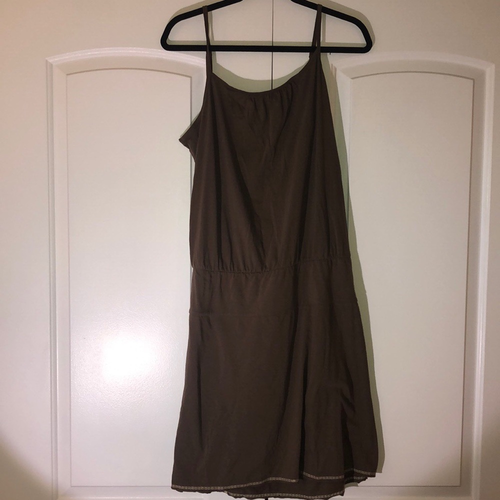 Brown spaghetti strap dress